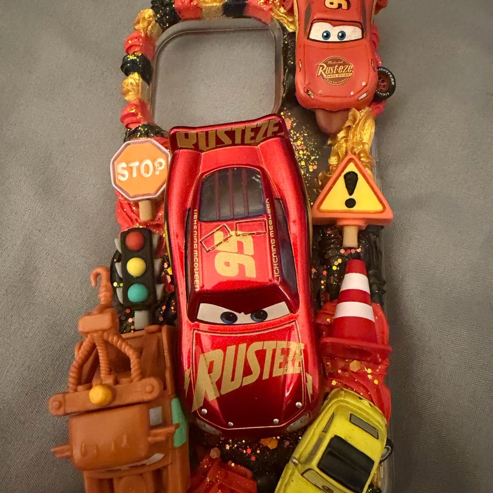 Disney Cars Lightning McQueen Red 3D iPhone 16 pro case